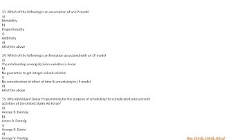 Operation research MCQ