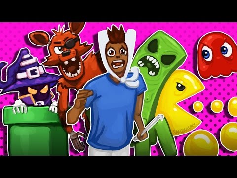 Gmod D-Run Funny Moments - The Gametrix, FNAF, Minecraft, Pacman, LoL, Super Mario!