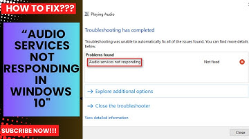 Fix: Audio Services Not Responding in Windows 10