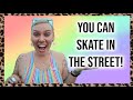 HOW TO ROLLER SKATE OUTSIDE FOR BEGINNERS!