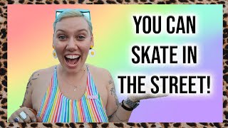 HOW TO ROLLER SKATE OUTSIDE FOR BEGINNERS!