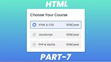 Radio Button in html | HTML form input type radio | Create radio buttons in HTML || #part7