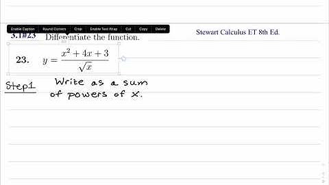 Stewart Calculus ET 8th Ed. 3.1 #23.  Using the Power Rule to Differentiate.