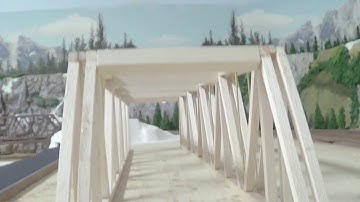 Building Three Lift Ups Part 5 "Wooden Warren Truss Bridge"Model Trains"