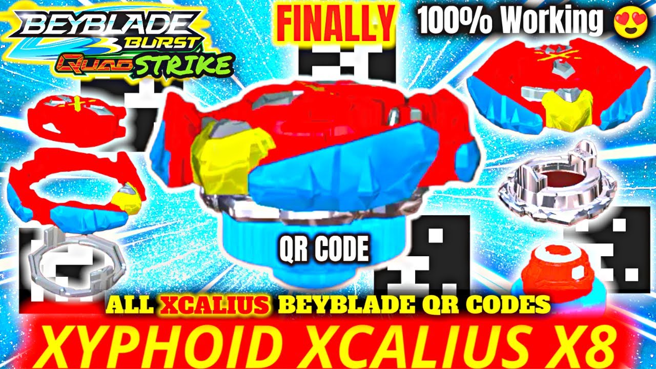 Qr Code Beyblade Burst Turbo App XCALIUS X4, HAZRD, KERBEUS K4, HADES H4,  VALTRYK V5 QR CODE 