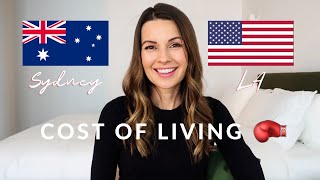 COST OF LIVING SYDNEY vs LOS ANGELES (Rent, Utilities, & Dining) // Which City is More Expensive?
