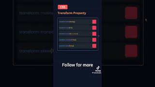 CSS transform property #css #transform #property