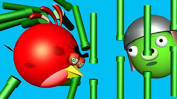 FLAPPY BIRD vs. ANGRY BIRDS  ♫ 3D animated  Game mashup  ☺ FunVideoTV - Style ;-))