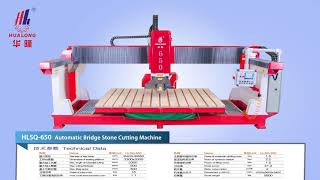 Full Automatic Infrared Granite Bridge Saw Machine for Stone Slab Cutting Chamfering