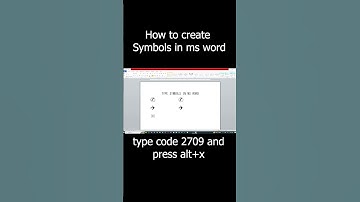 How to create symbols in MS word #msword #symbols