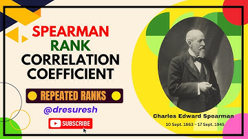 Spearman Rank Correlation Coefficient Of Correlation— Repeated Ranks  | Unit 4 | 21MAB301T