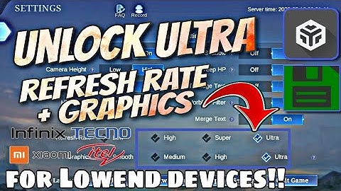 How to UNLOCK MAX SETTiNGS (Refresh Rate & Graphics) For Lowend Device.