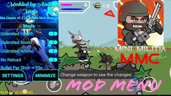 Mini Militia Mod Apk v5.5.0 (Unlimited Money, Grenades) Latest Version 2024