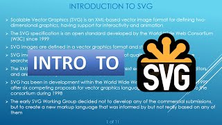 Introduction to SVG | What is SVG? | Functionality | Reasons why you should be using SVG | Pros cons
