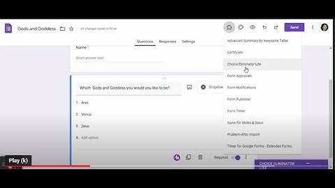 Choice Eliminator Lite  Forms