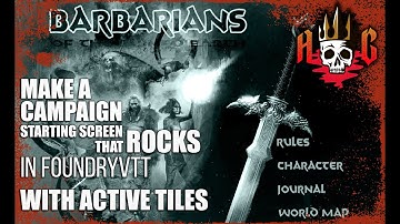 FoundryVTT Interactive Campaign Screen - Active Tiles Character Sheet and Journal Buttons