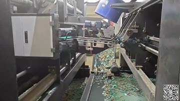 Casemaker pre-feeder auto printer slotter die-cutter stripper inline folder gluer PE bundler #xinyu