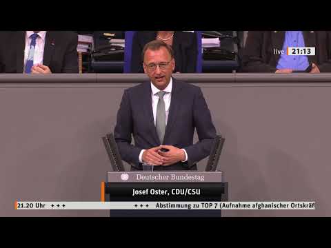 Aufnahme afghanischer Ortskräfte | Josef Oster, mdB