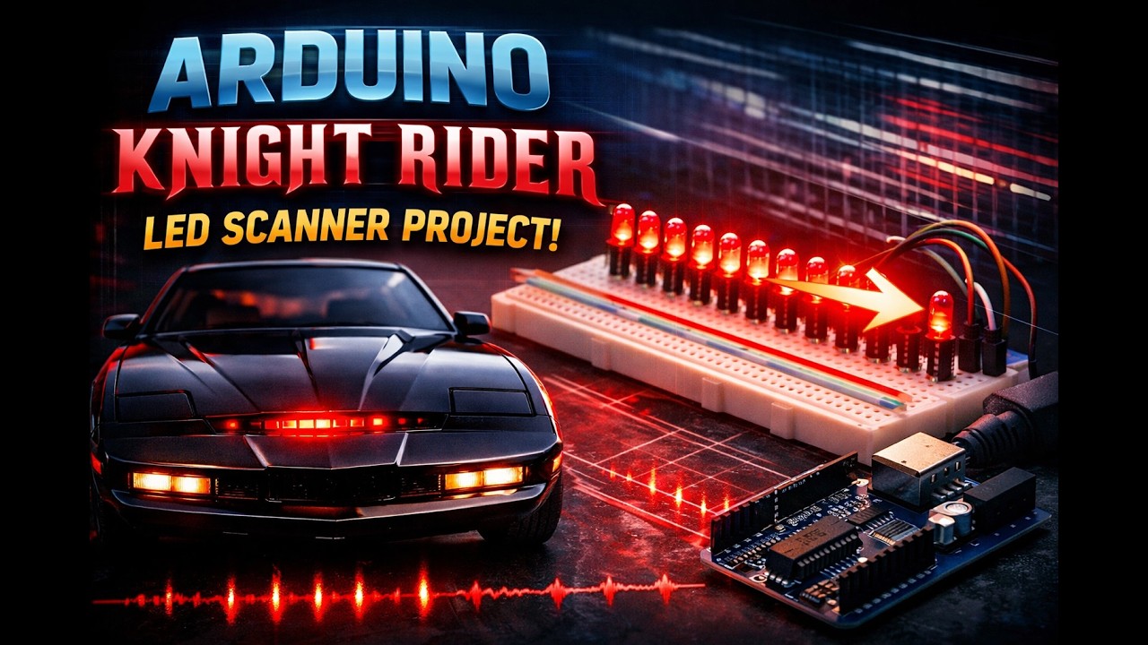 Knight Rider Led Scanner Project Arduino Knight Rider LED Scanner | Easy Arduino Uno Project - YouTube