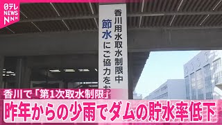 【ダム貯水率低下】香川で「第1次取水制限」始まる  供給量20％削減