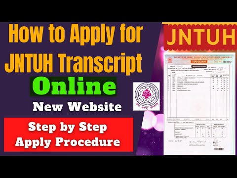 How to apply for JNTUH transcripts online||JNTUH Transcripts Online procedure||how to get transcript