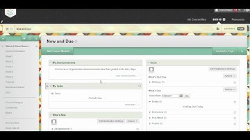 Blackboard create new customized course homepage