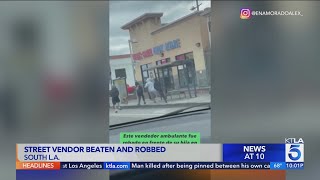 South L.A. street vendor attack caught on camera