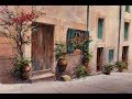 Painting mallorca  watercolour landscape  geoff kersey