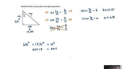 CAC Finding the Sides of a Right Triangle