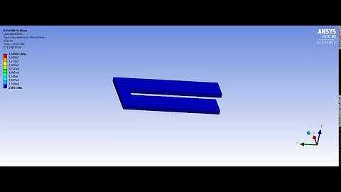 Deformation Simulation of Two Cantiliver Beams In Series - (MEMS)