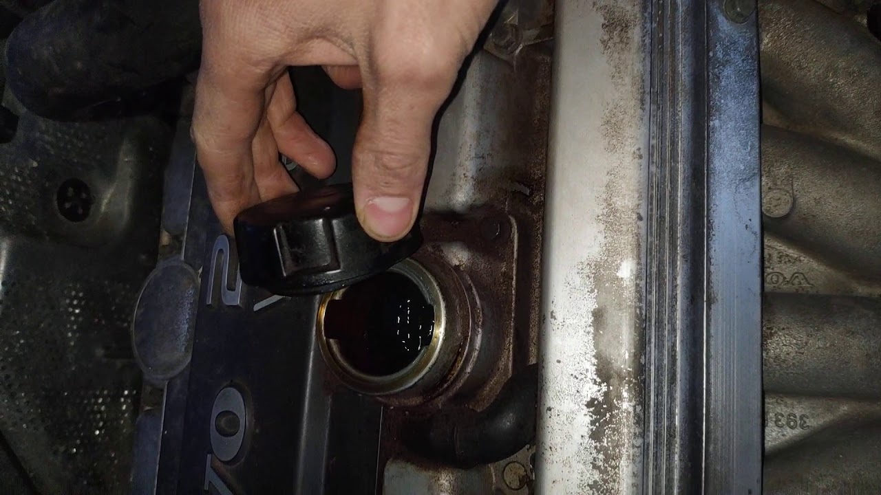 Volvo 850 smoke from oil dipstick YouTube