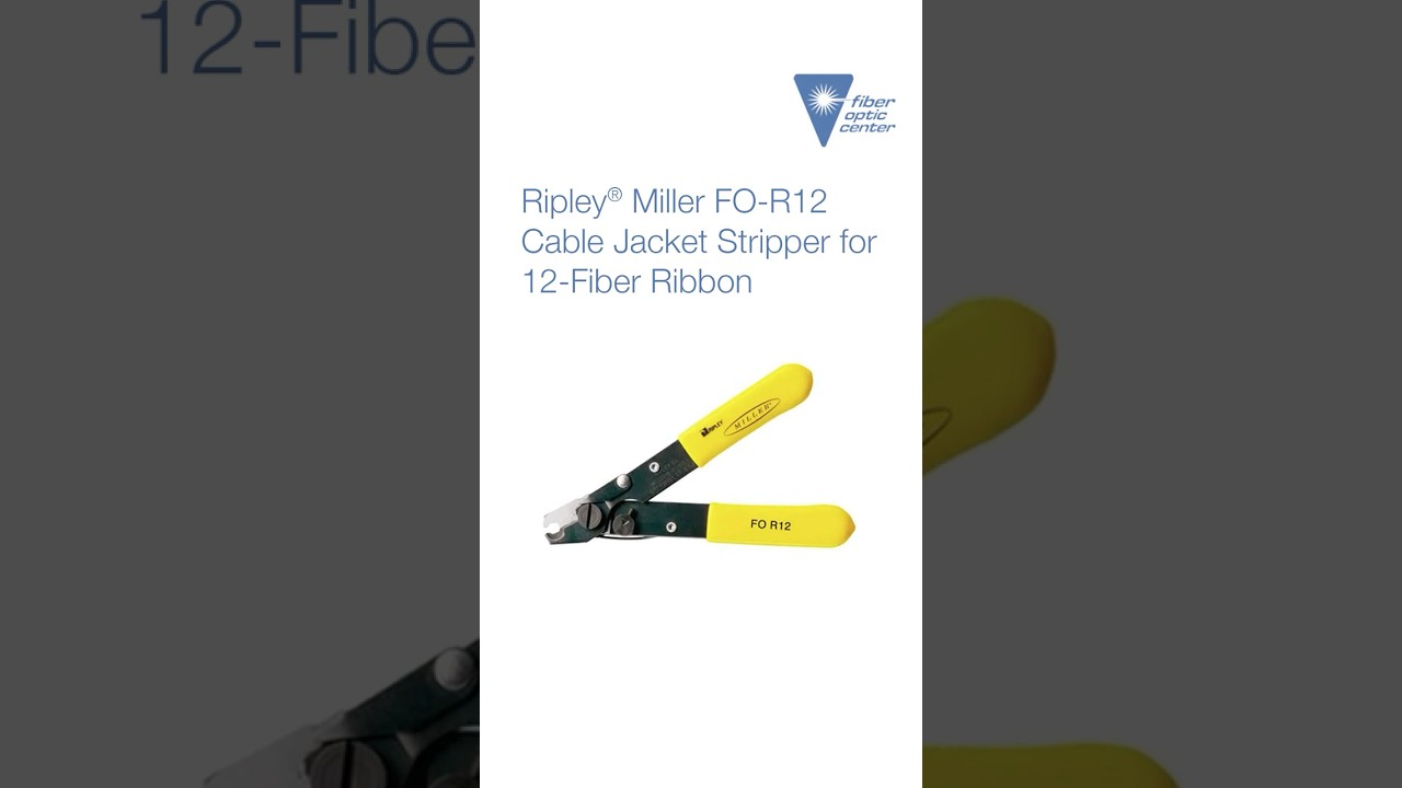 Strip Jacket off 12-Fiber Ribbon Cable with the Ripley Miller FO-R12 Cable Jacket Stripper