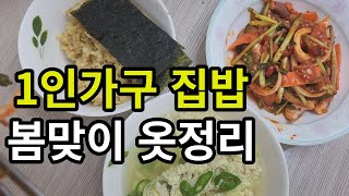 1인가구 30대 여자 일상 집밥요리 봄맞이 옷정리 힐링 잡채 대행알바
