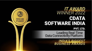 CData Software India Pvt. Ltd. - Winner of India 500 Most Promising IT Company 2022.