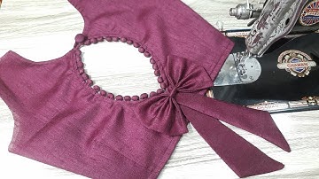 Potli Button Blouse Design Cutting And Stitching | Full Tutorial Video | Potli Button Neck Design