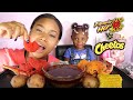 LAYLA'S NEW FRIEND + FLAMING HOT VS CHEETOS FRIED KING CRAB LEGS SEAFOOD MUKBANG 먹방 | QUEEN BEAST