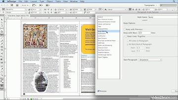 Adobe Indesign CS6 Tutorial - 36  Hyphenation Settings and Widow