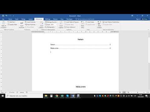 MS Word teksta stili un satura rādītāja veidošana