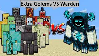 Warden vs Extra GOLEM Army 💀| Minecraft Mob Battle