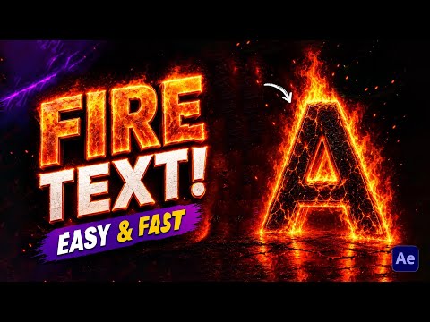 Hollywood Fire Text Effect in After Effects | Easy Saber Tutorial