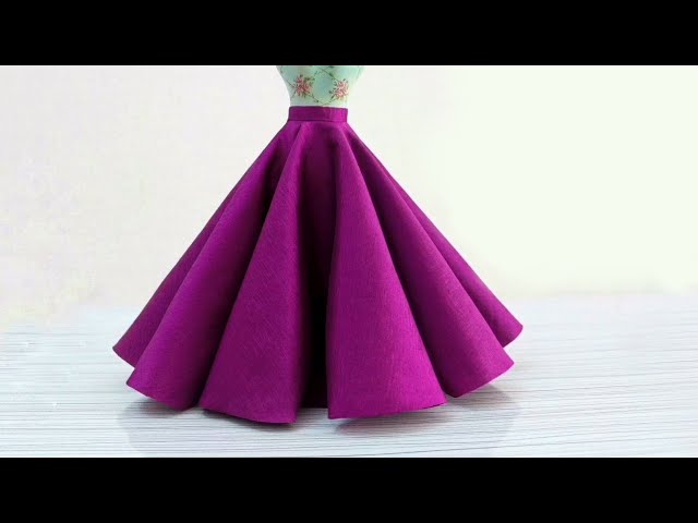 DOUBLE CIRCLE SKIRT - Umbrella skirt cutting and stitching | Falda doble  circular larga - YouTube