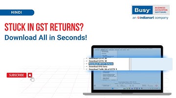 Download All GST Returns in ONE Click! ⚡ BUSY Tips for Fast Reconciliation (Hindi)