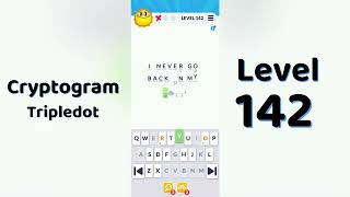 Cryptogram Tripledo Level 142 Solutions 🧩 | Logic Puzzle Game | Mini Boss