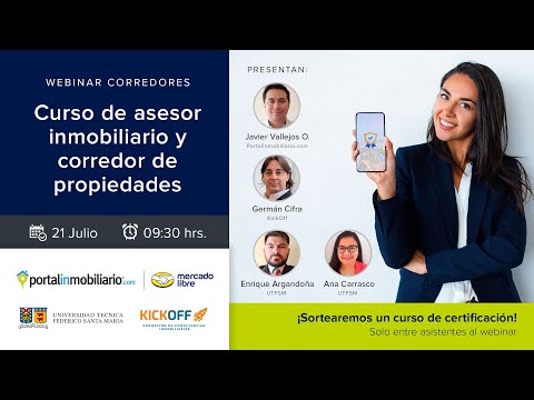 Webinar Corredores: Curso de asesor inmobiliario y corredor de propiedades