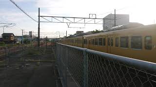 山陽本線  普通列車113系b-07編成 鴨方駅に到着