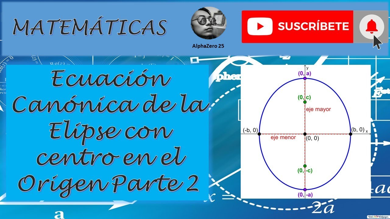 Ecuación ordinaria de la Elipse con centro en el origen - YouTube