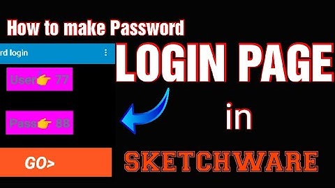 How to add login page username and password | SketchWare |