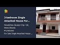 3bedroom single attached house for sale in novaliches