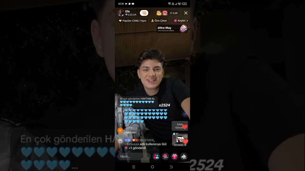 Arkadaşlar efenin yayını bu izlerken uyuyakalmışım bu kadar çıkmış #keşfet