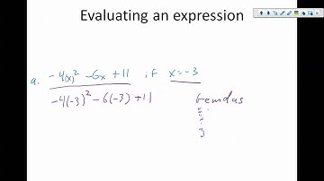 Alg 2: Chapter 1.2: Evaluate and Simplify Algebraic Expressions